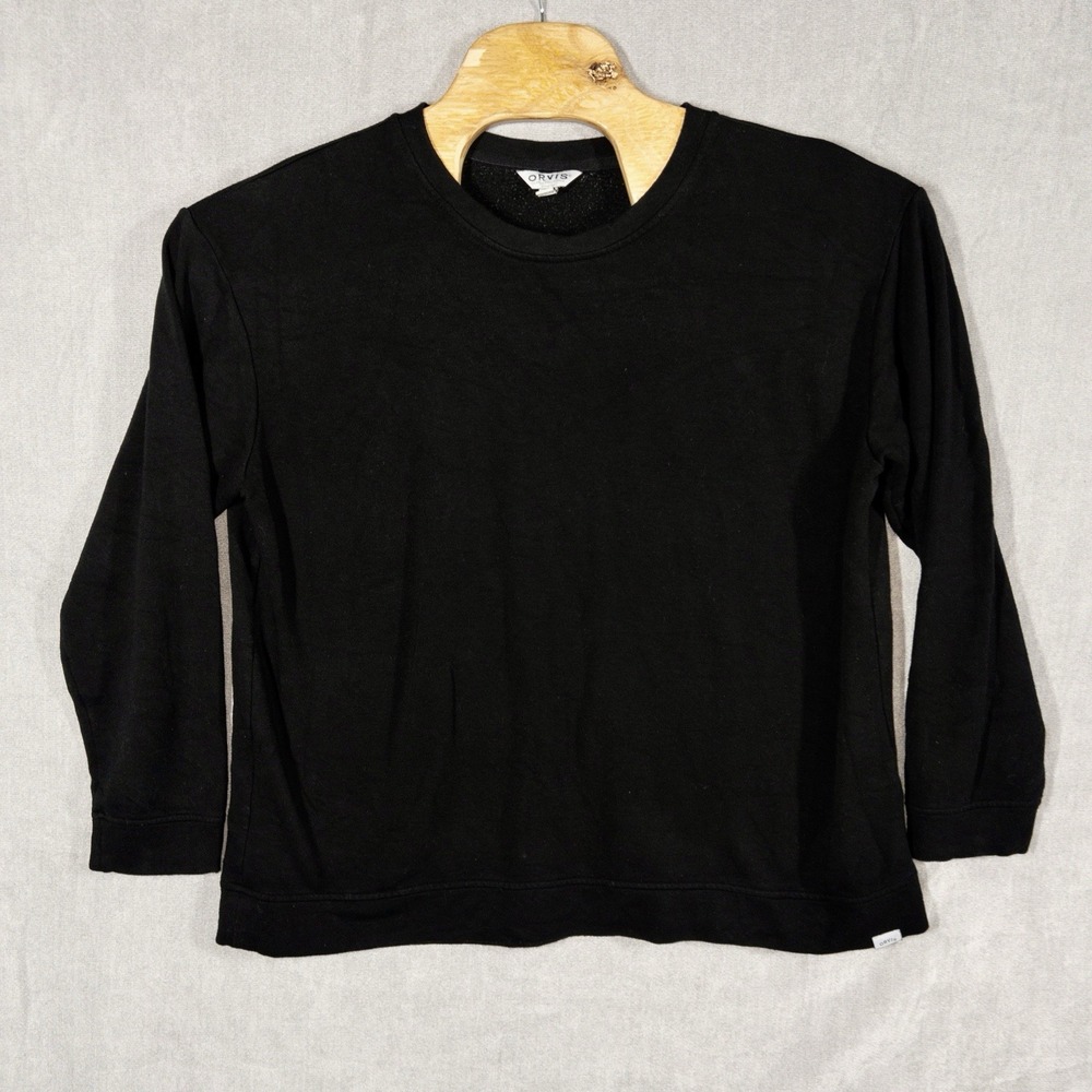 Orvis Fishing Boat Neck Fleece Sweater Womens XL Oversized Outdoors Cozy Camping